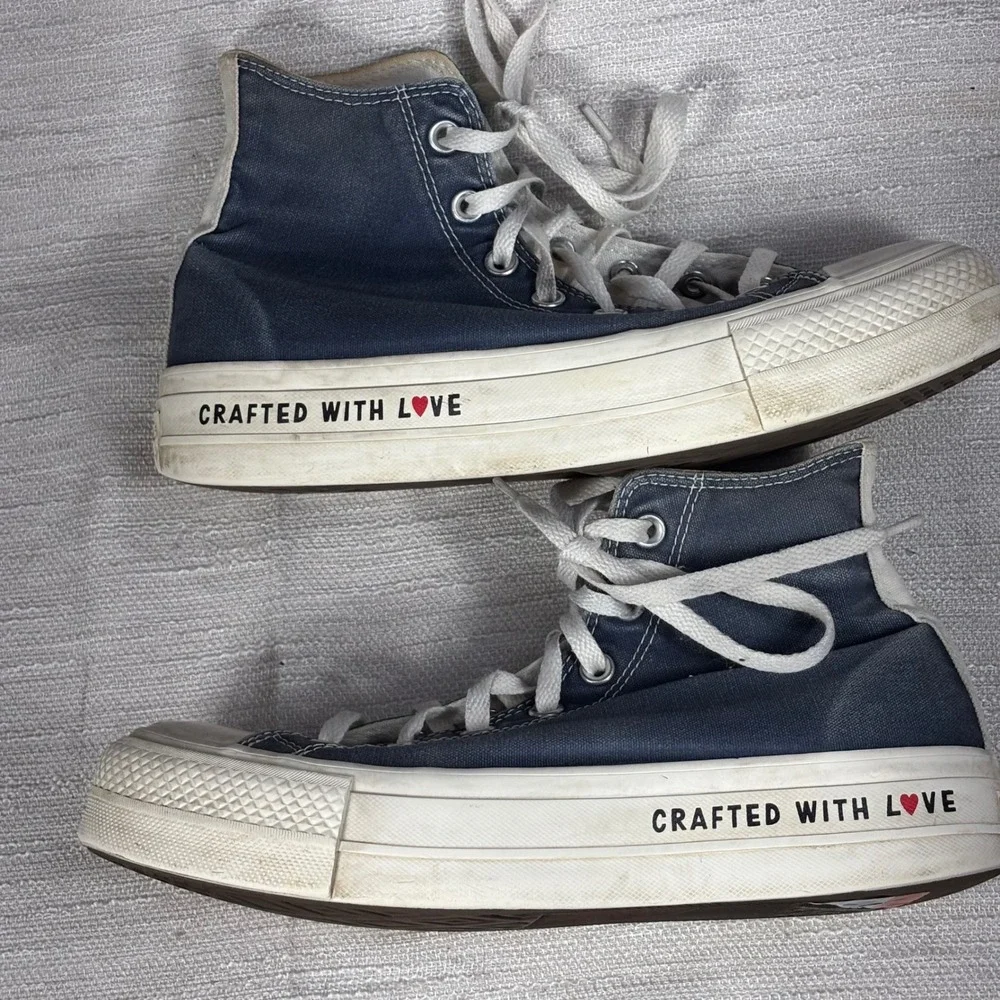 Converse Chuck Taylor All Star High Top Sneakers Navy Green Colorblock - Picture 9 of 11